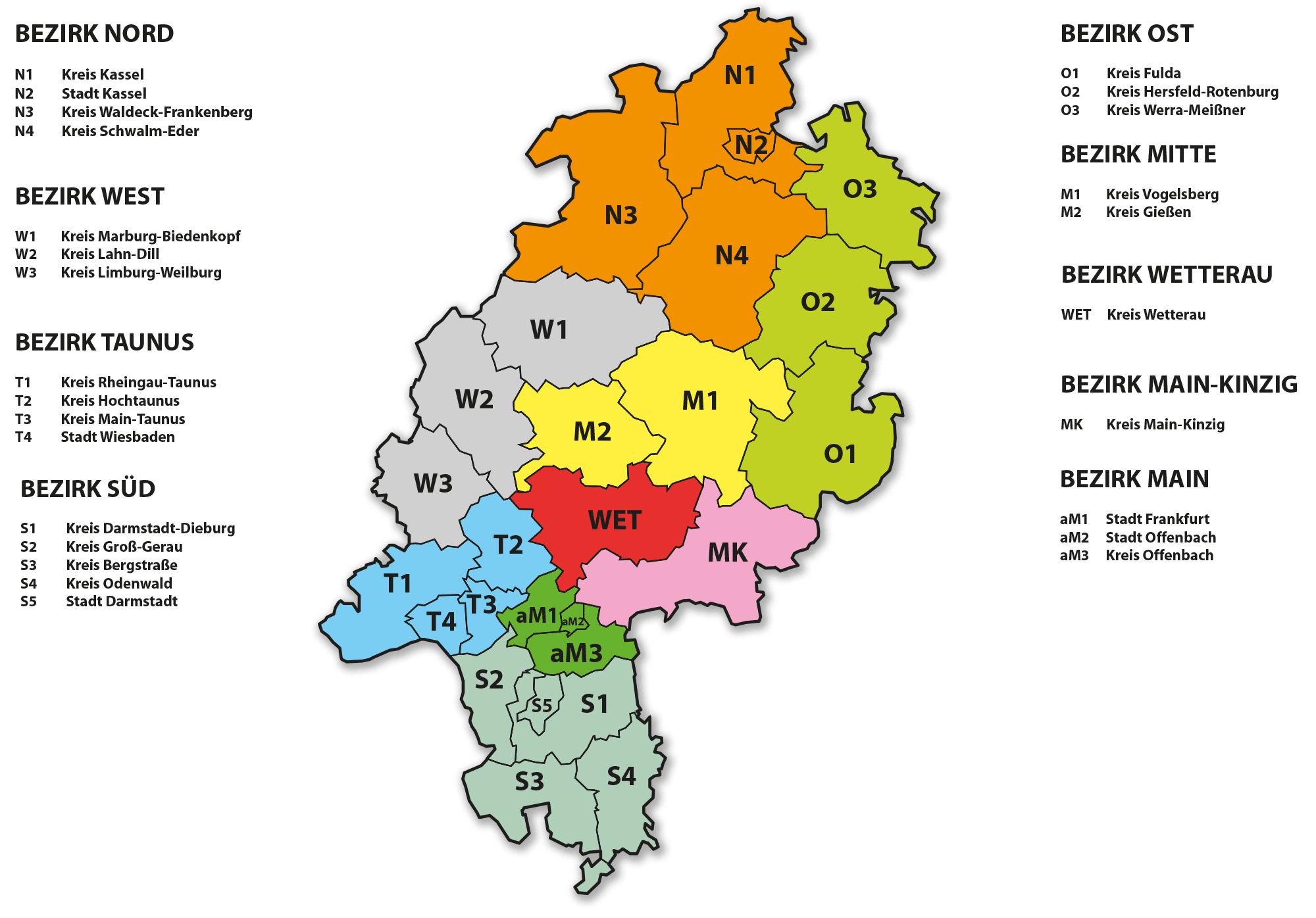 Bezirke und deren Vereine - Hessischer Musikverband