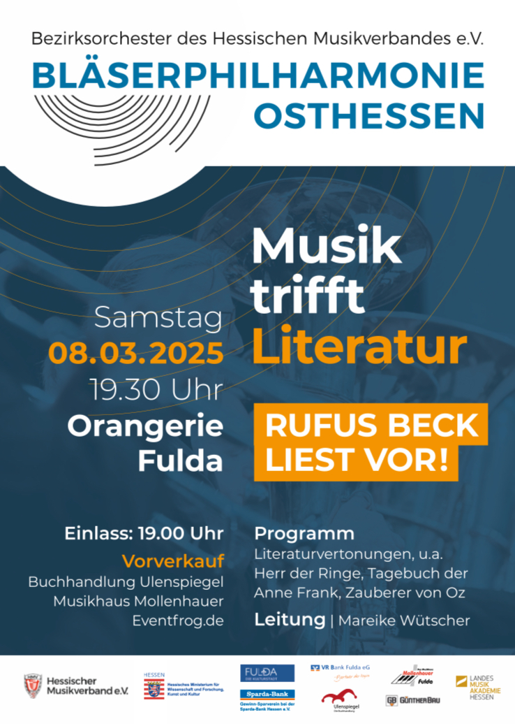 Konzertflyer 2025 der Bläserphilharmonie Osthessen Konzertflyer 2025 der Bläserphilharmonie Osthessen